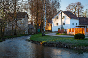 Saw-mill in the village of Maly Cepcin, Slovakia.