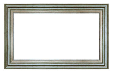 Vintage silver frame isolated on a white background