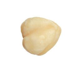 Tasty organic hazelnut isolated on white. Healthy snack