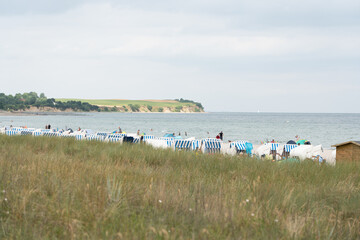 Fototapeta na wymiar summer visit in Boltenhagen beach, baltic sea
