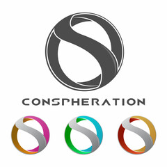 Conspheration Modern Letter O Logo Design