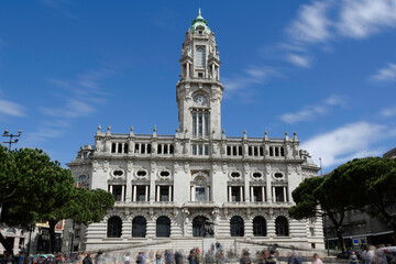 Obraz premium Porto City Council at Avenue of de Allies, Portugal.