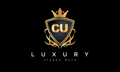 CU creative luxury letter logo