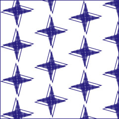 pattern of blue stars on a white background