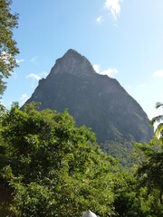 beautiful mount piton on st. lucia