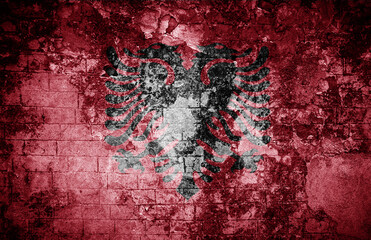 Old  texture background with flag