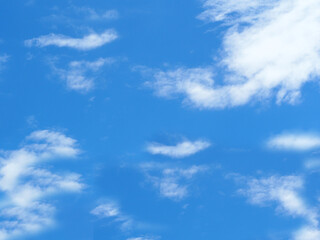 Naklejka na ściany i meble Beautiful blue sky with white clouds, suitable use as a backdrop.