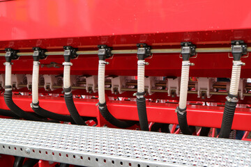 Precision inline seeder. A row seeder. Seed drill.  Fragment.