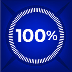 100 percent count on dark blue background