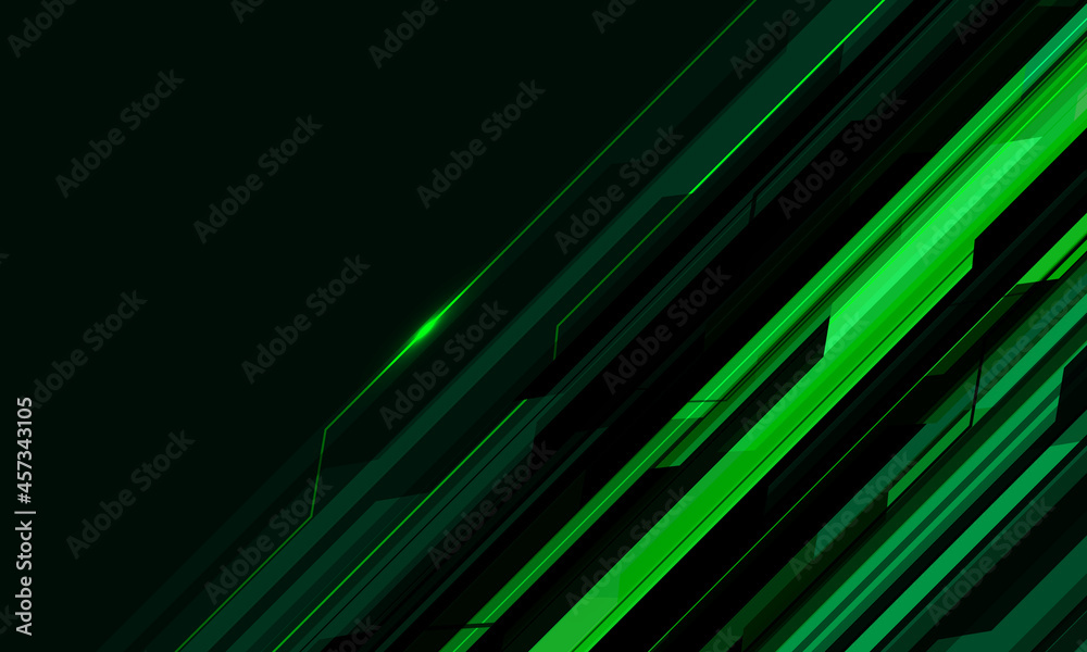 Wall mural abstract green cyber circuit geometric with blank space design modern futuristic technology backgrou