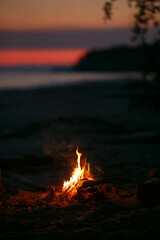 After sunset by the sea.