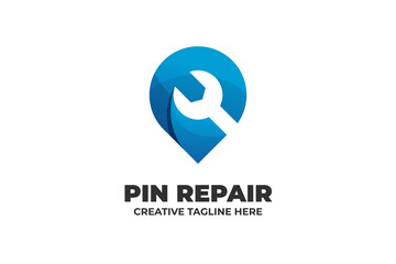Wrench Repair Service Logo Template