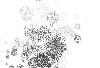 Light Gray vector doodle background with leaves.