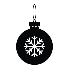 Obraz premium Christmas ball icon vector illustration isolated on white background. Christmas bauble icon.