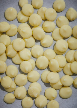 White Chocolate Buttons Melts Close Up