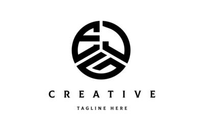 EJG creative circle three letter logo