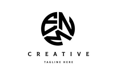 ENM creative circle three letter logo