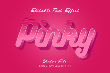 pinky modern lettering 3d text effect