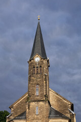 Fototapeta premium Radfahrerkirche in Stadt Wehlen