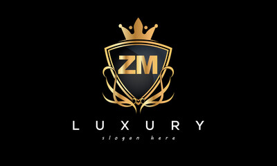 ZM creative luxury letter logo