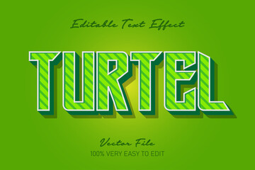 green turtle pop art text effect