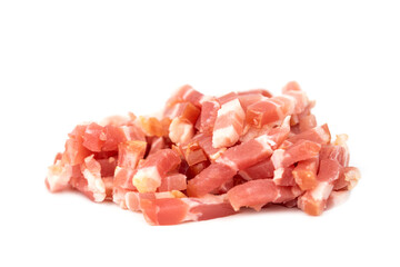 pieces of the fresh bacon meat