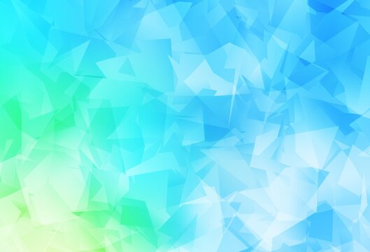 Light Blue, Green vector abstract mosaic background.