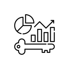 Key performance Indicator vector outline icon style illustration. EPS 10 file