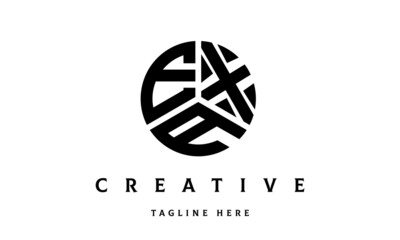 EXA creative circle three letter logo