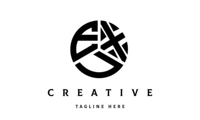 EXU creative circle three letter logo