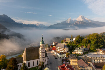Fototapeta na wymiar Panorama of Berchtesgaden Bavaria southeastern Germany