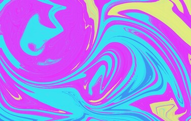 Fototapeta na wymiar Vibrant And Smooth Gradient Soft Colors Wave Geometric Shape. Fluid art texture. Backdrop with abstract mixing paint effect. Liquid acrylic picture with flows and splashes. Mixed paints for banner or 