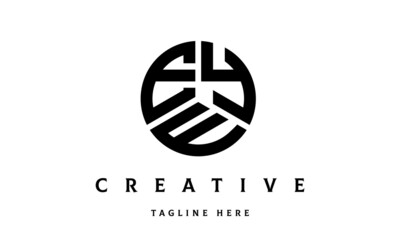 EYE creative circle three letter logo