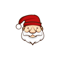 santa head logo mascot template