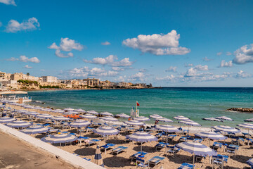 OTRANTO. LECCE. SUMMER 2021.  Sunny day in the beautifull Otranto. View of the old historic town