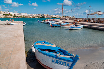 Fototapeta na wymiar OTRANTO. LECCE. SUMMER 2021. Sunny day in the beautifull Otranto. View of the old historic town