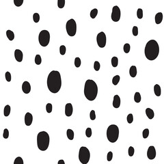 Hand drawn polka dot seamless pattern. Vector texture circle doodles.