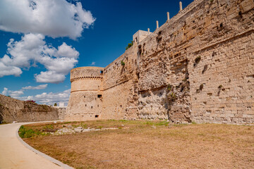 Fototapeta premium OTRANTO. LECCE. SUMMER 2021. The old castle and towers
