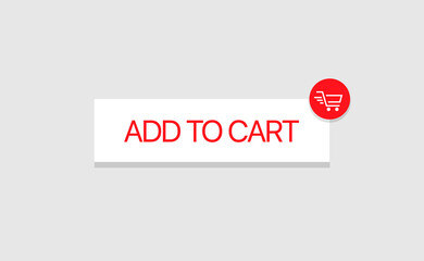 Add to cart button Shopping cart icon Flat design