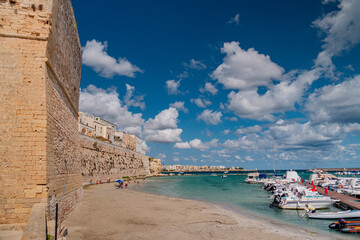 OTRANTO. LECCE. SUMMER 2021.  Sunny day in the beautifull Otranto. View of the old historic town