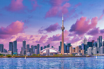 Toronto Skyline with Dramatic Sky, Canada
