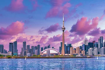 Fotobehang Toronto Skyline with Dramatic Sky, Canada © TOimages