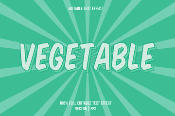 Vegetable 3 Dimension text effect teal color