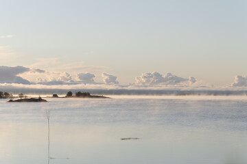 landscape with fog