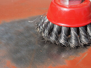 Wire Brushe for Angle Grinders. Twist knot wire cup brush. Fast removal of rust, scale and paint...