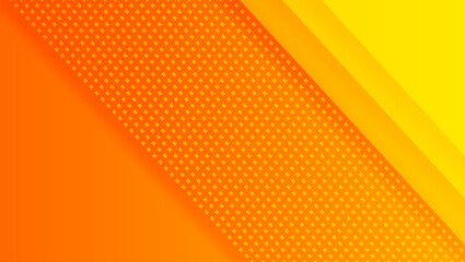 A minimalist business technology background with sunny orange lines and digital squares