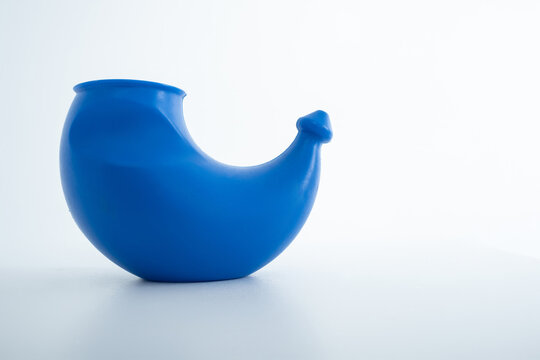 neti pot on a white background. A device for washing the nose.