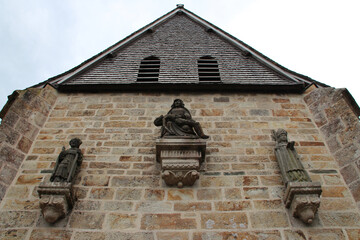 gate of the former our lady abbey church in daoulas in brittany (france)