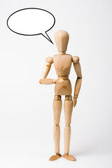 Gliederfigur mit Sprechblase