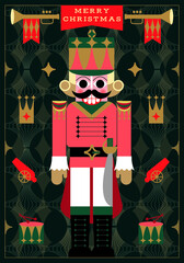 Nutcracker Christmas greetings design template illustration, vector © lena